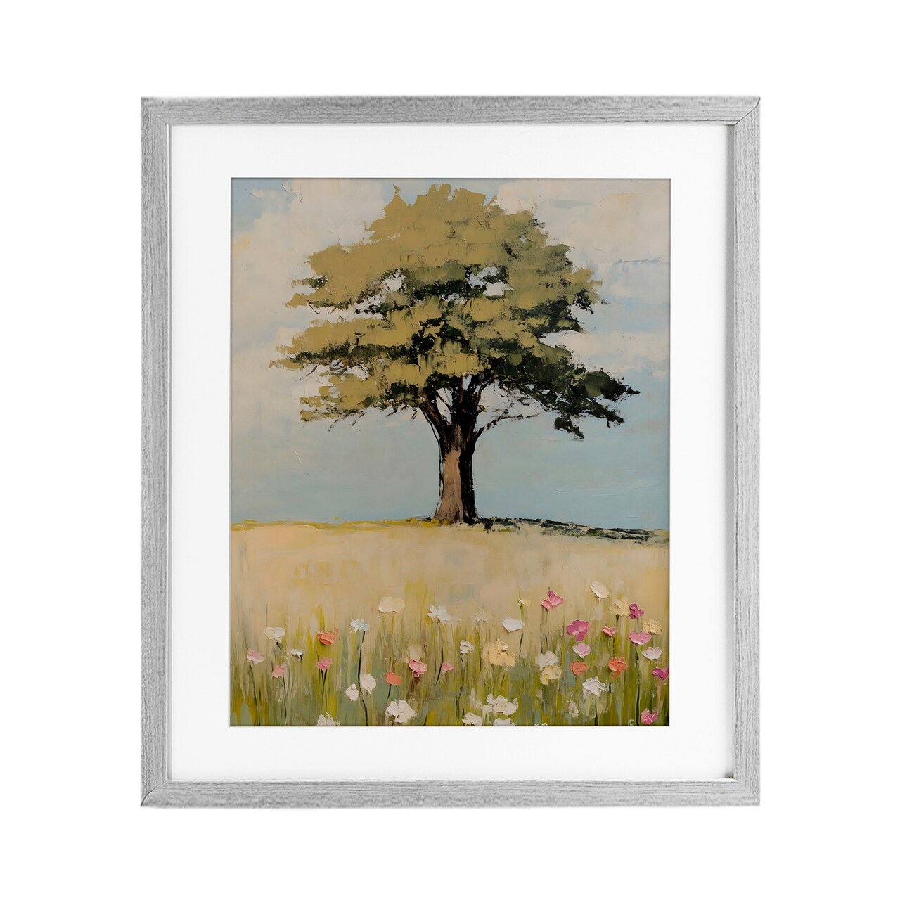 Stupell Industries Grown Oak Tree in Field Framed Print Under Glass, design by Franklyn Gregory